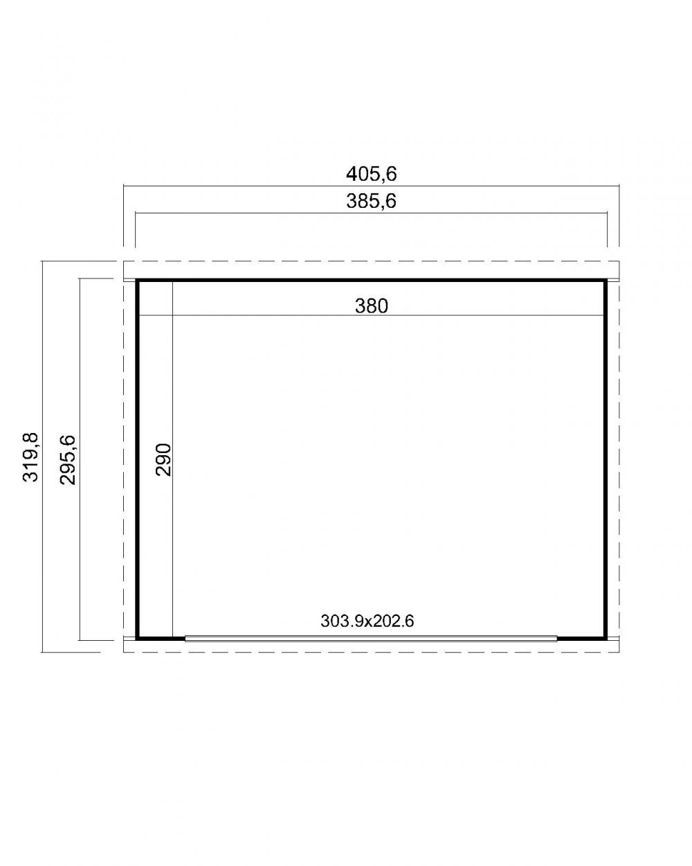 Outdoor Life Blokhut Pernilla 385 x 295 cm - Afbeelding 2